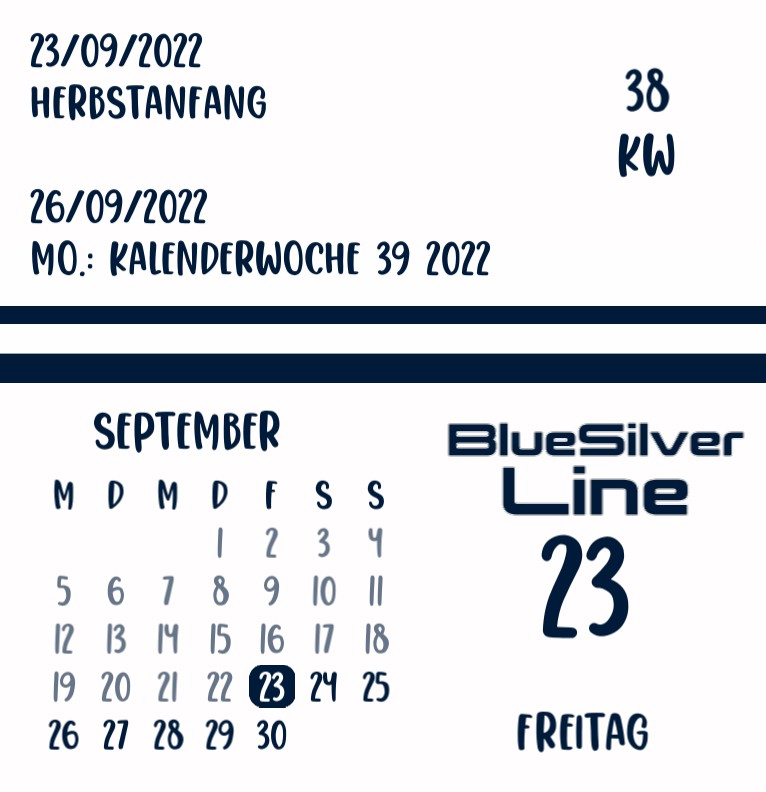 Kalender BlueSilverLine 