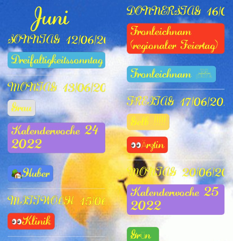  Termine Sommeranfang 