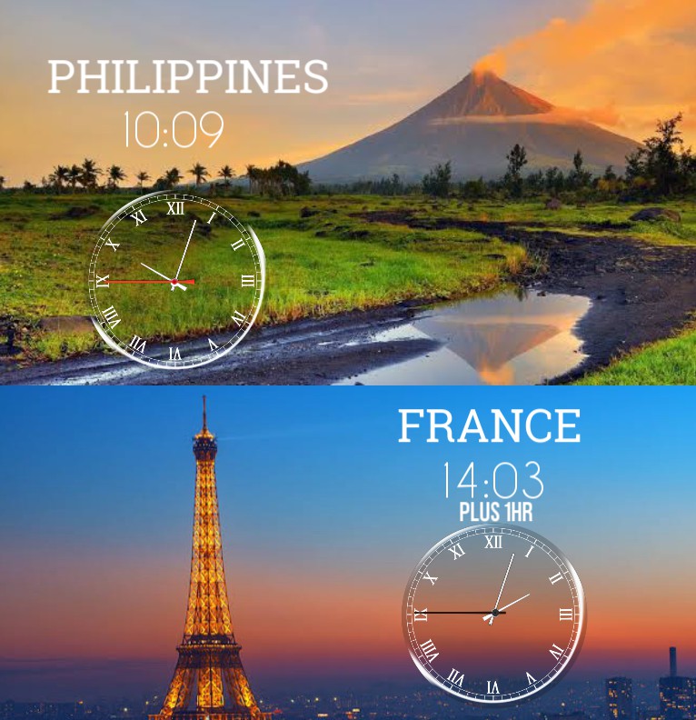 Philippines, France Time Zone
