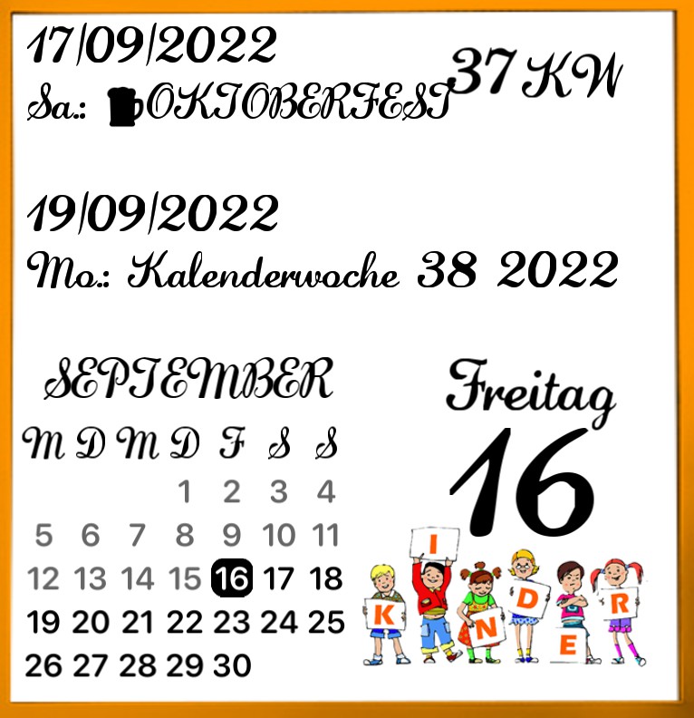 Kalender Kindertag  