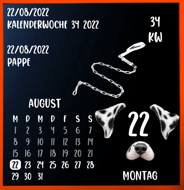 Kalender Dark blue Love DOG orange 