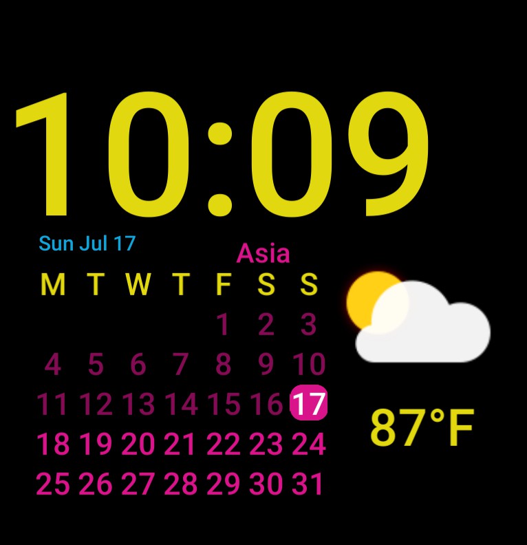 Material Clock Weather