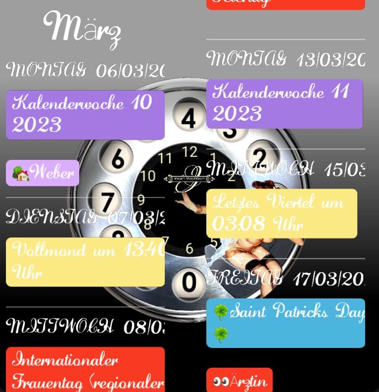  Termine Old Phone Pin Up 