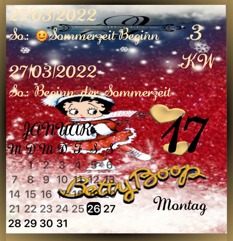Kalender Betty boop Winter 