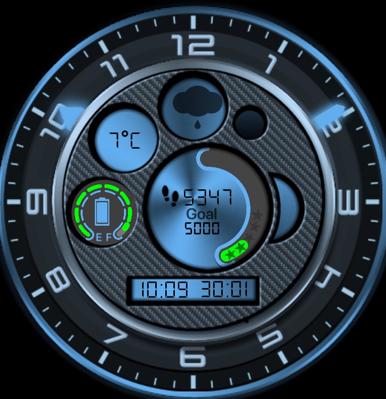 colored clock