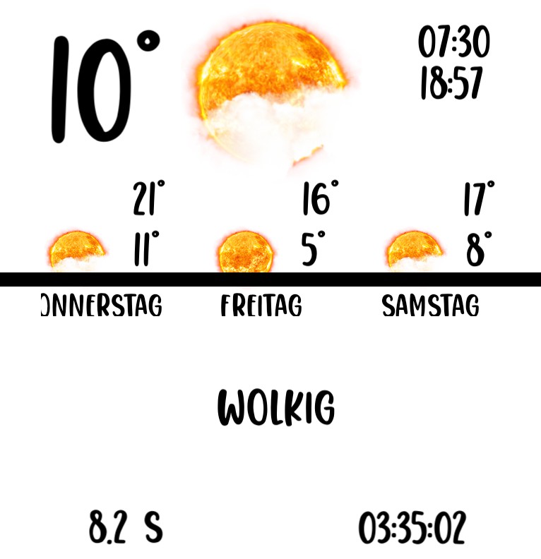 Widget Wetter Flip Clock Extra 