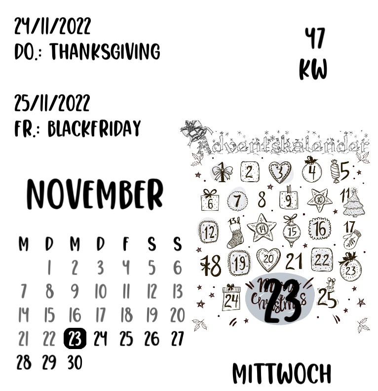 Kalender Adventskalender 
