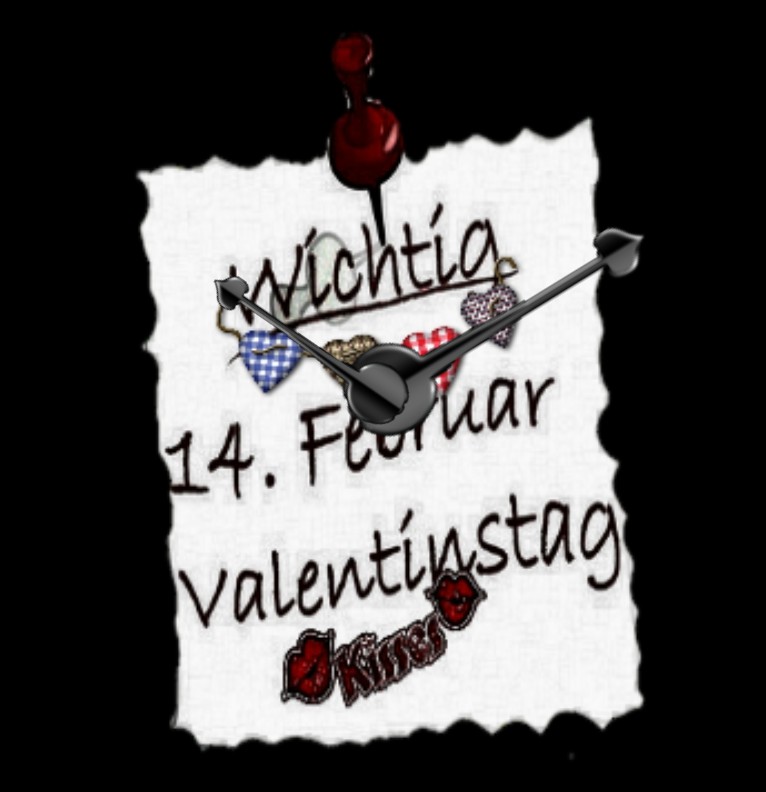 Clock Valentinstag 