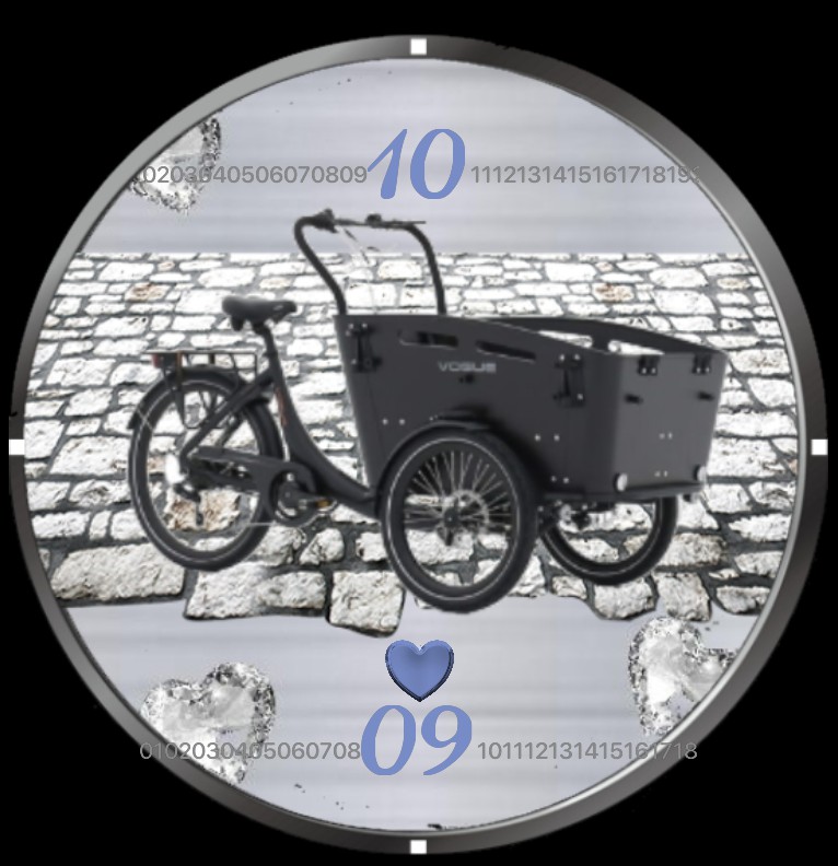 Clock Bakfiets Liefde 1 u 2
