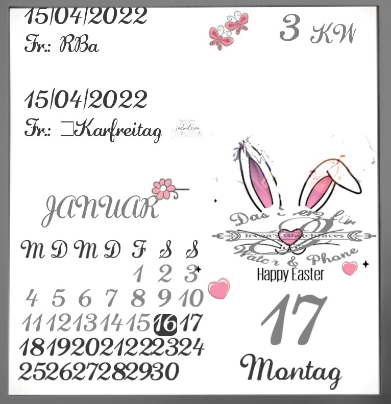 Kalender  Ich Ostern 1