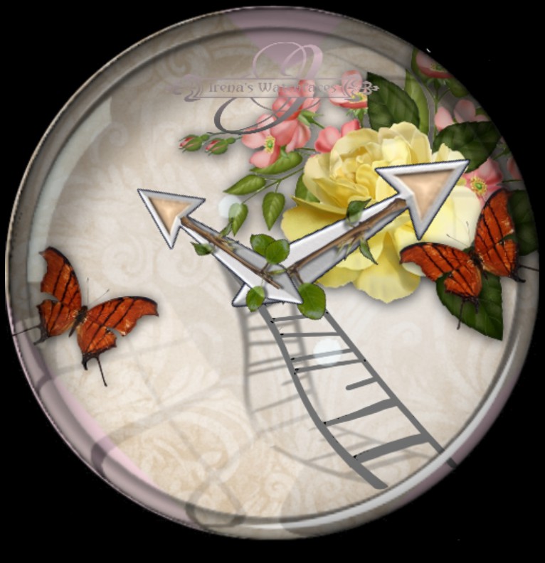 Clock Lady Flower 