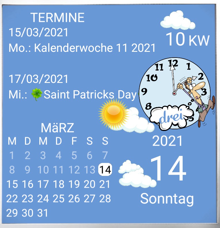 Kalender gross Summertime 