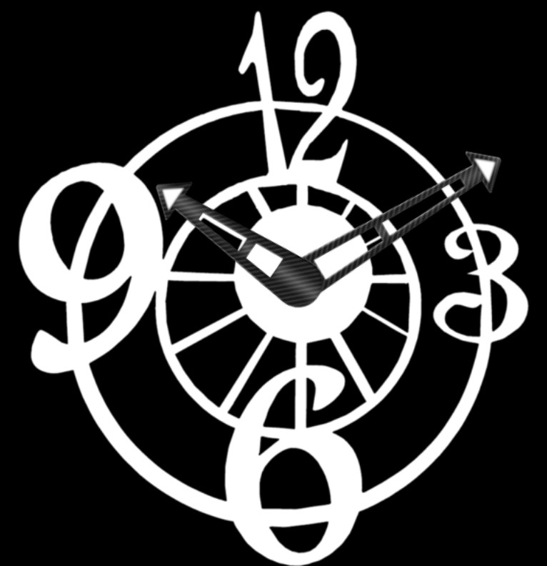 Clock Black and White 