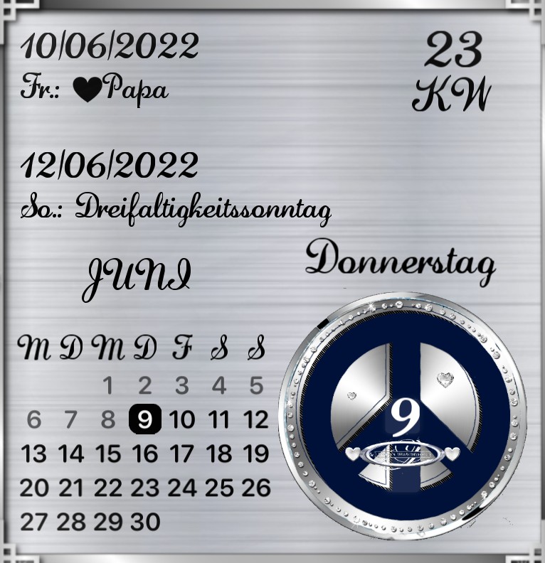 Kalender Diamond Peace dunkelblau 