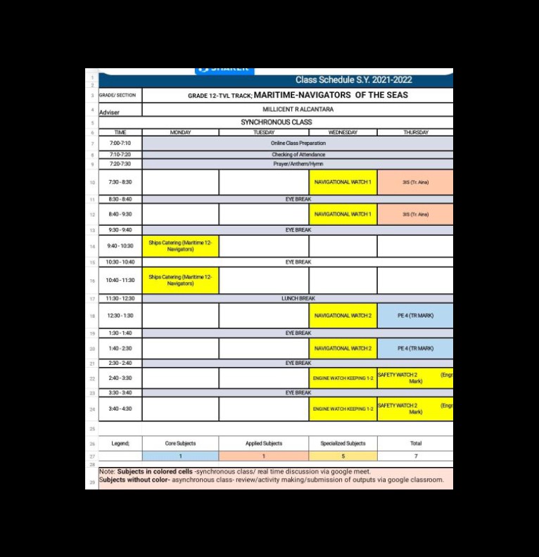 SCHEDULE 