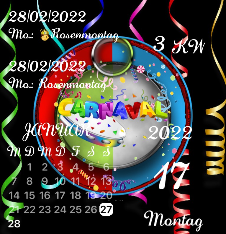 Kalender Karneval 