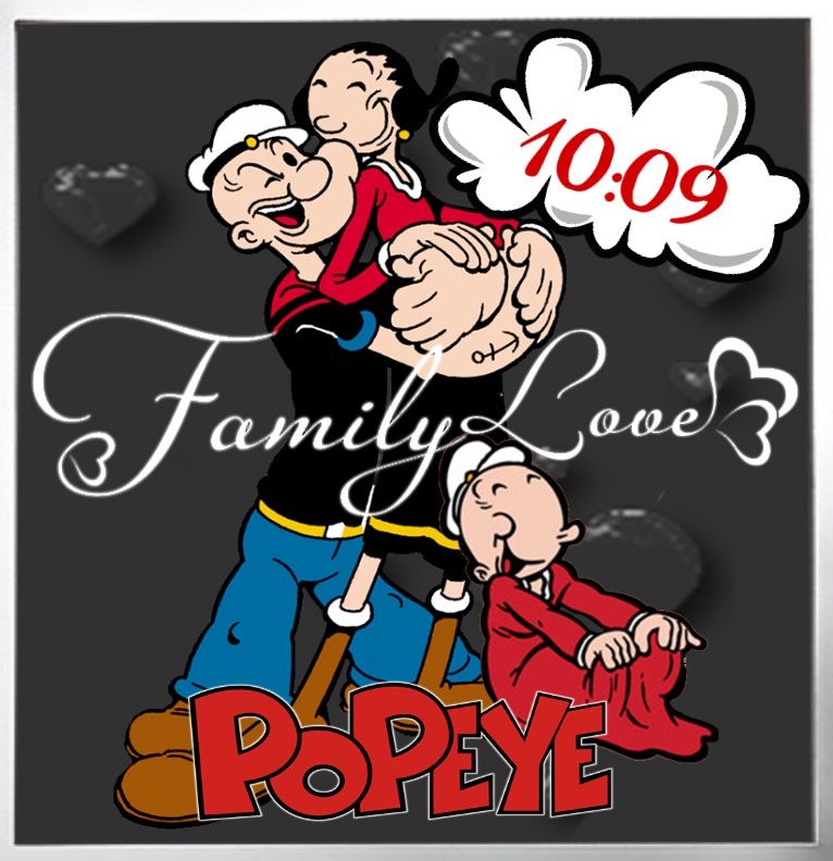 Clock Popeye Familie