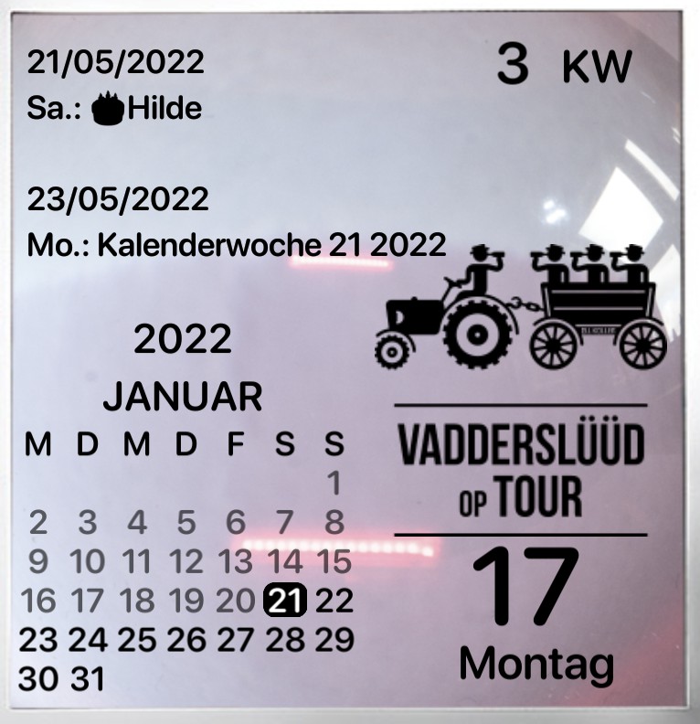 Kalender  Vatertag rosa