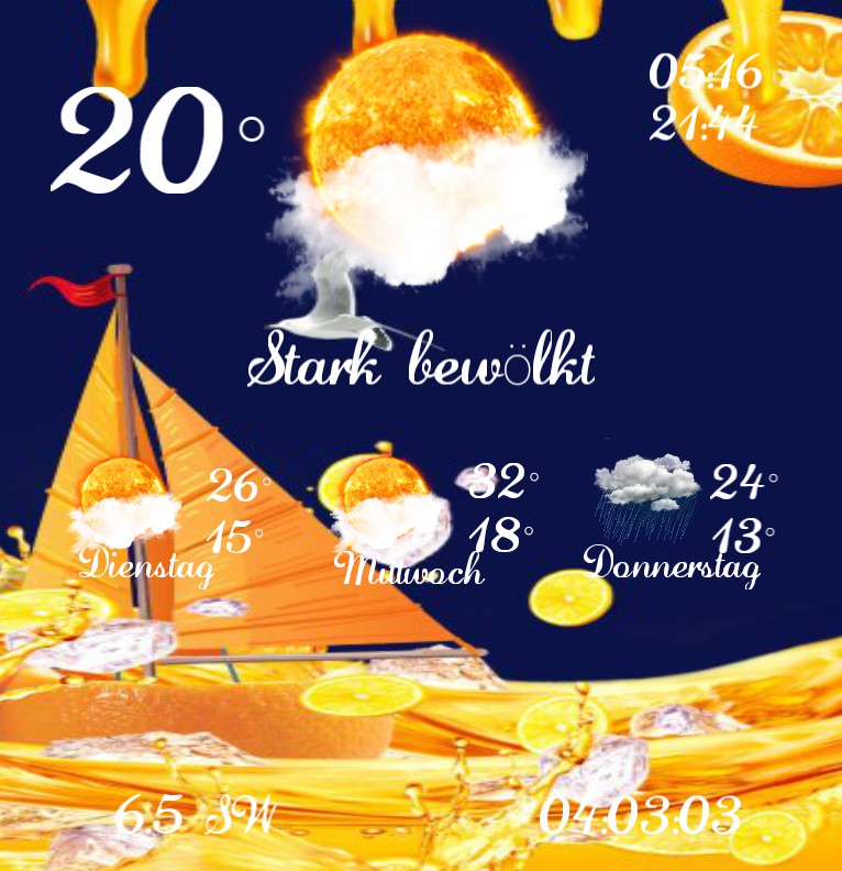Wetter Orangenmeer 