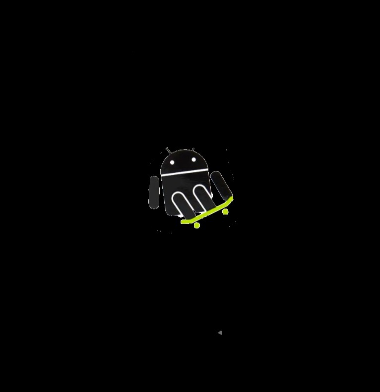 skateboard black bugdroid