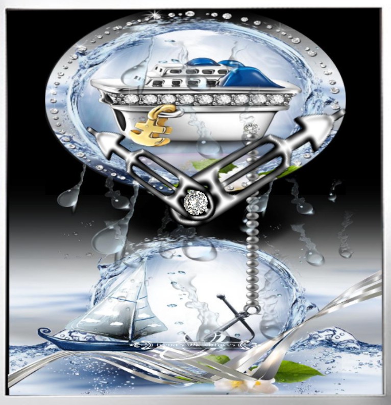 Clock  Diamanten Schiff  