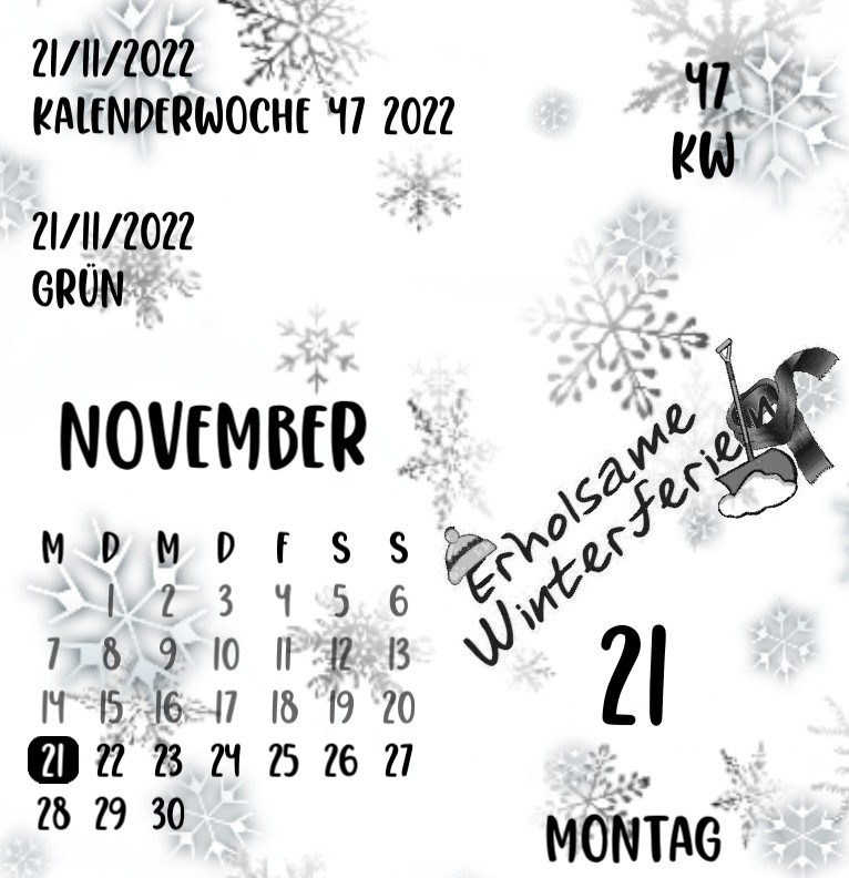 Kalender Winterferien 