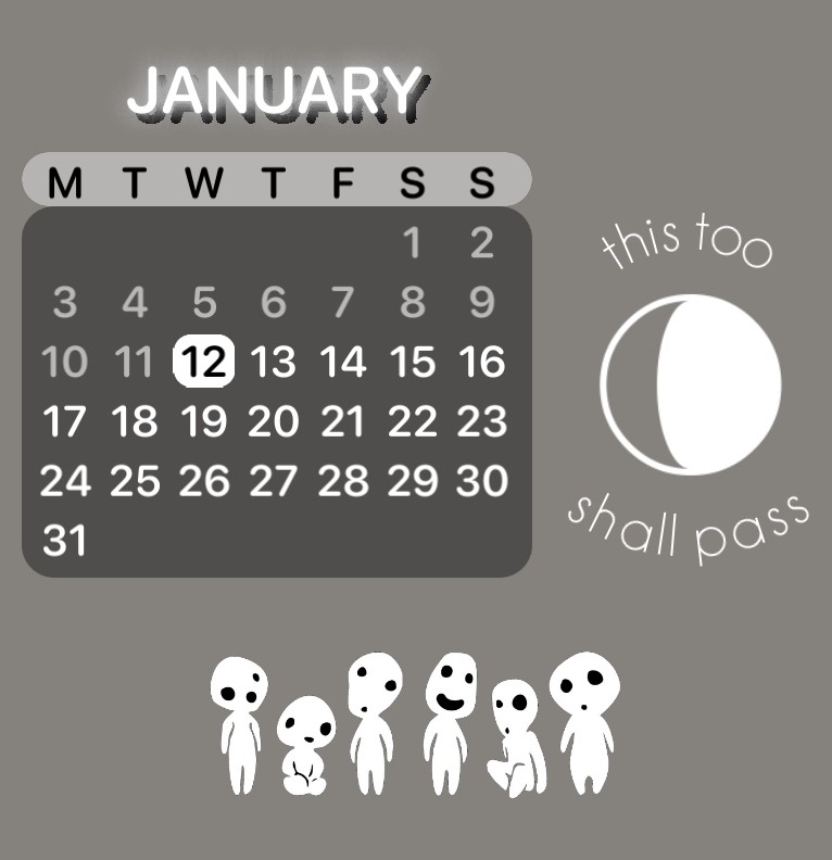 princess mononoke calendar