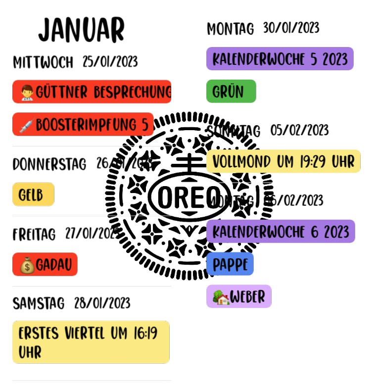  Termine Oreo