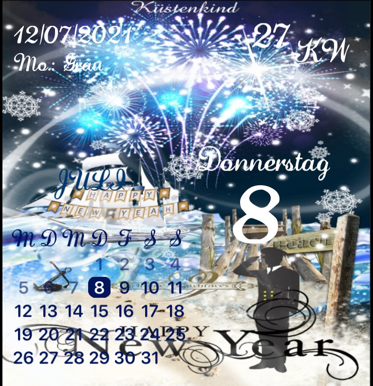 Kalender Kuestenkind 20 Silvester New Year Nacht