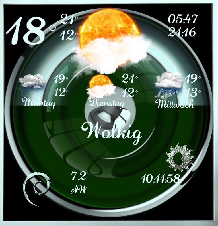 Widget Wetter Design 1486