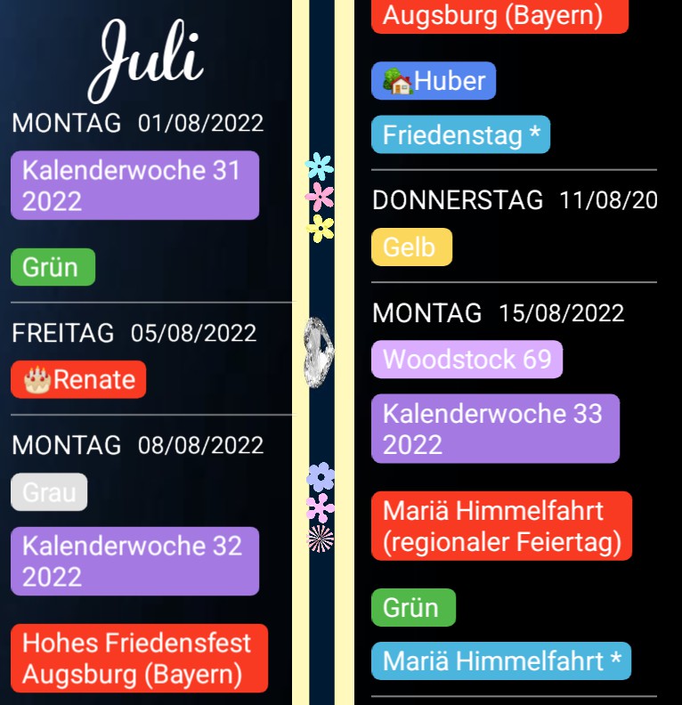 Agenda Love Peace Hope blau 