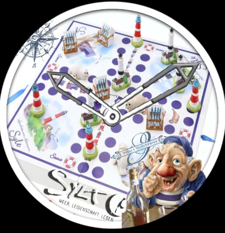 Clock Mensch aergere dich nicht SYLT  Copy