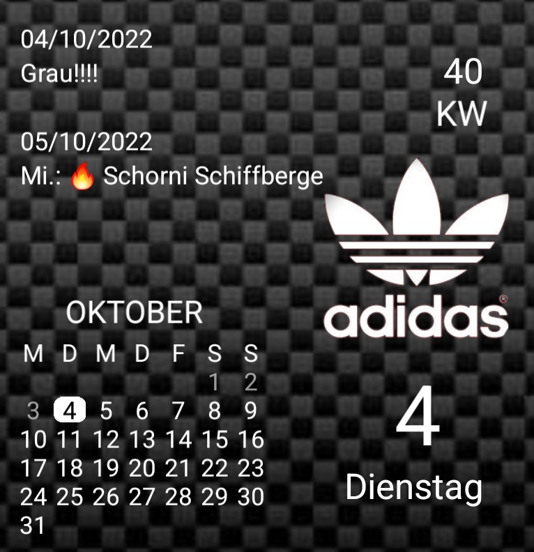 Kalender Adidas BlackWhite 