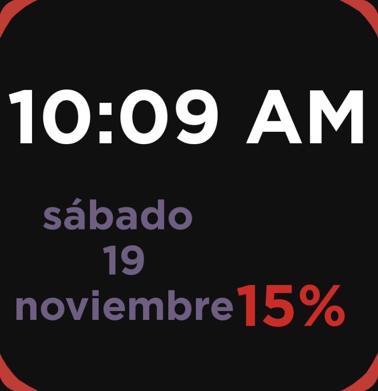 Hora y fecha tematizado