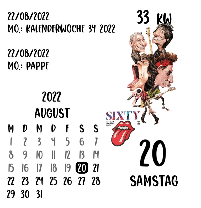 Kalender Rolling Stones 