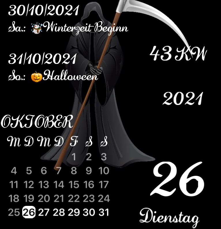Kalender gross Halloween Dim