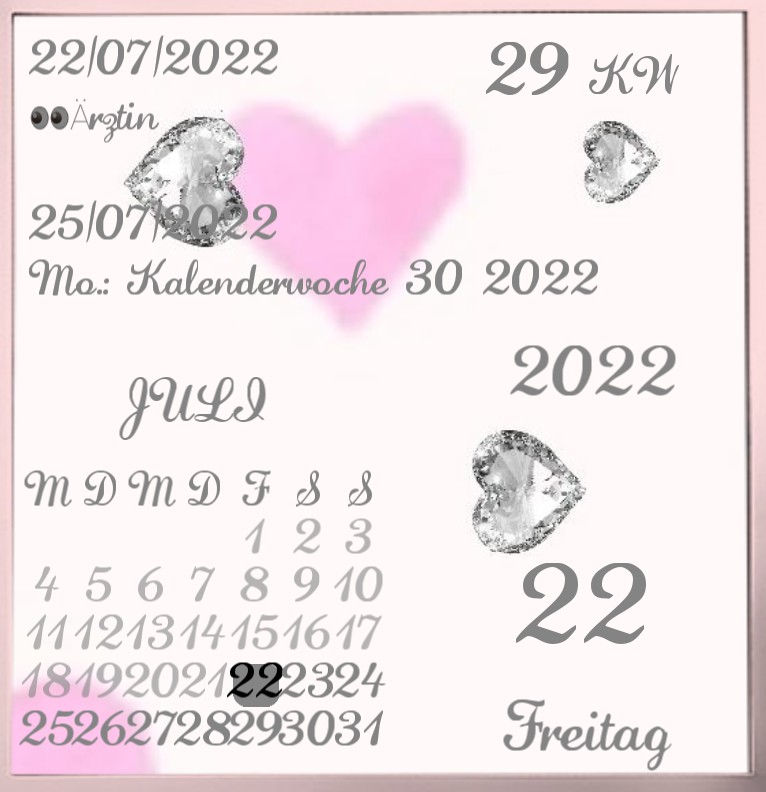 Kalender Pink Heart 