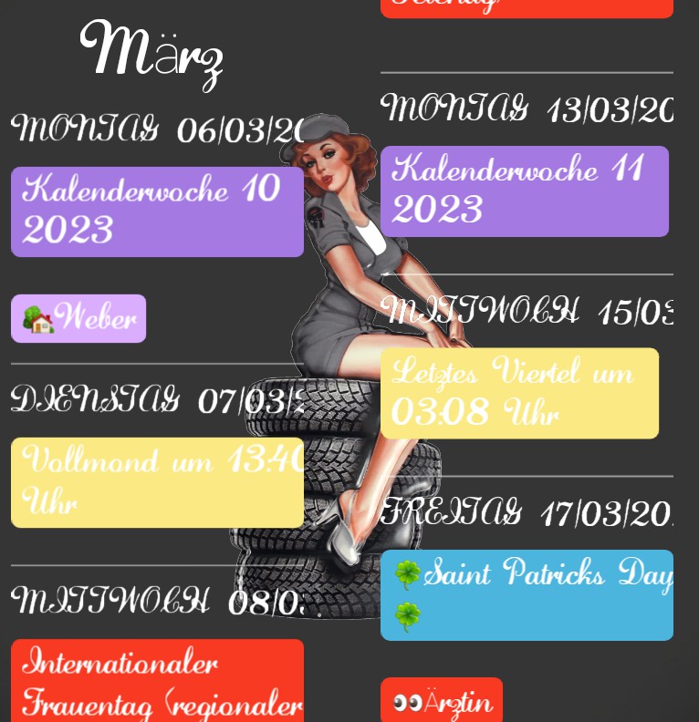  Termine Reifen Pin Up 