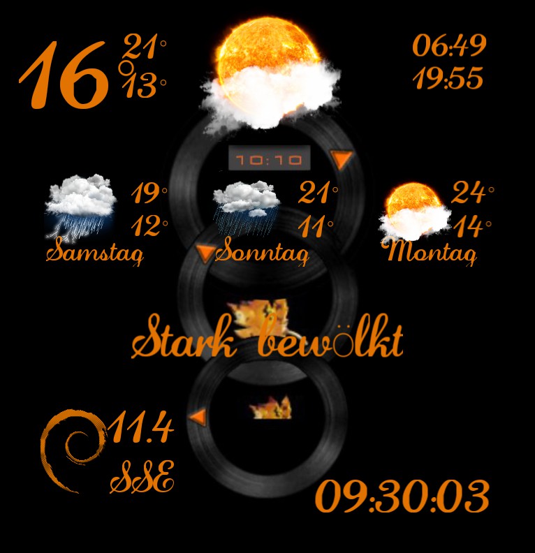 Widget Wetter Autumn Design 