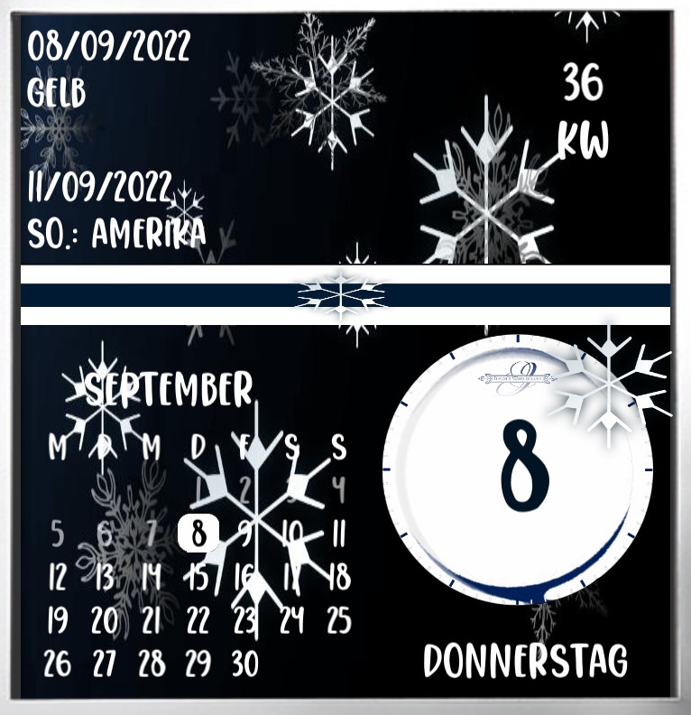 Kalender Winter White Blue 