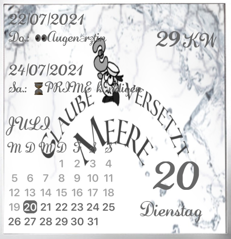 Kalender Glaube versetzt....