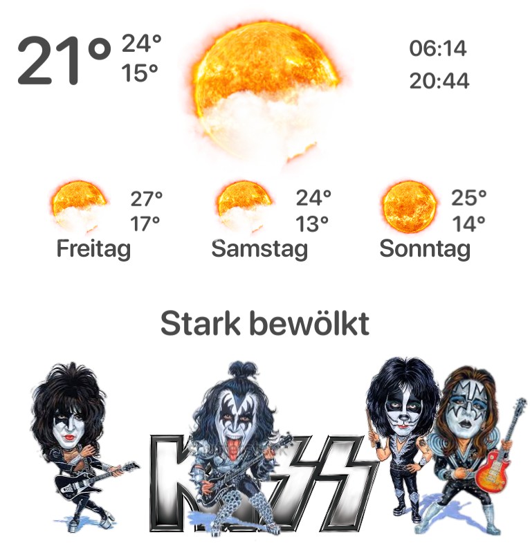 Widget Wetter The Band Kiss 