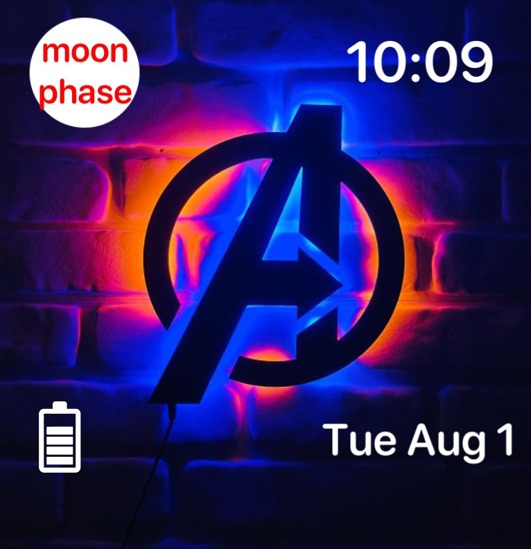 avengers moon, hour, day and battery