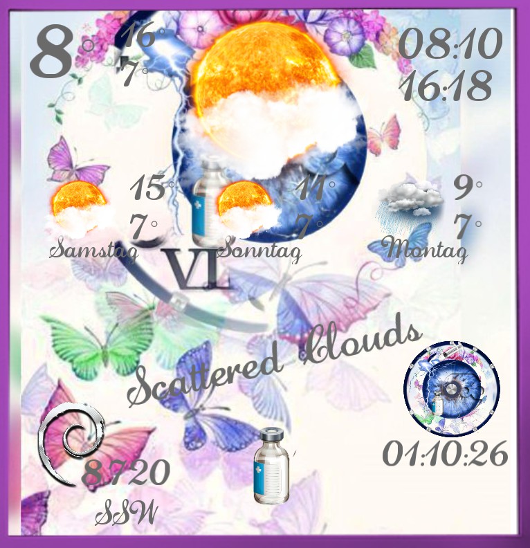 Widget Wetter AMD  Spring  lila 