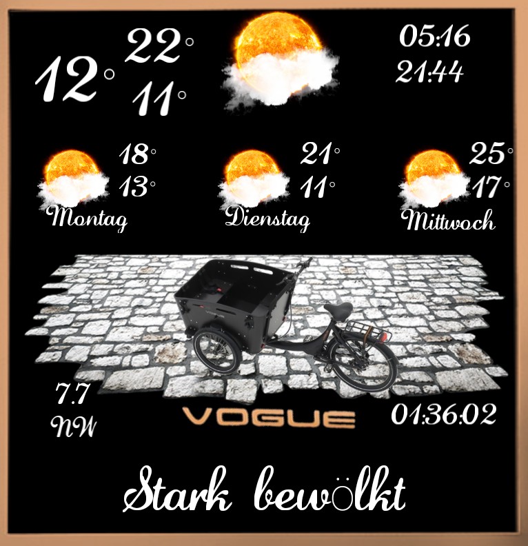 Wetter Bike Werbung schwarz 
