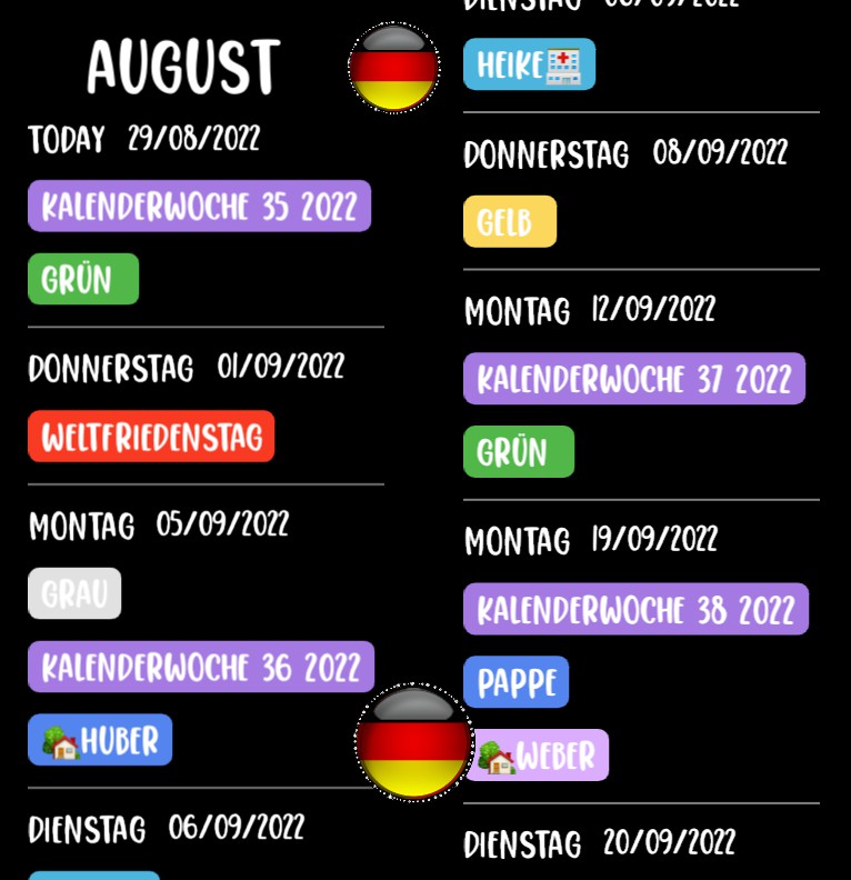  Termine Deutschland 