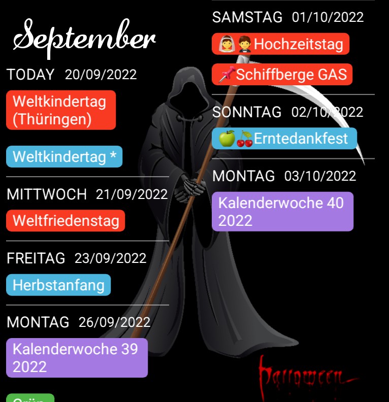  Termine  Halloween Dim 