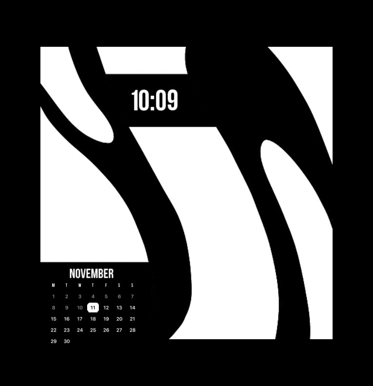 Black - Time and - Calendar