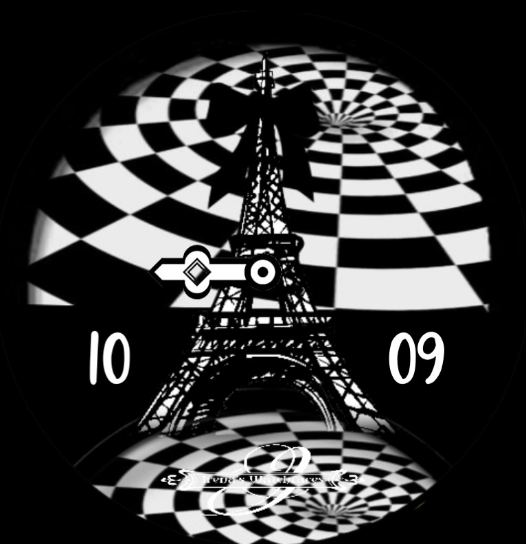 Clock Paris BlackWhite 