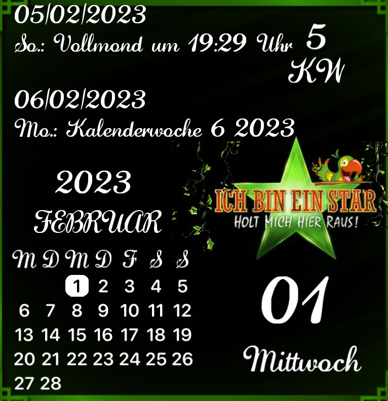 Kalender Ich bin ein Star Dschungelcamp 